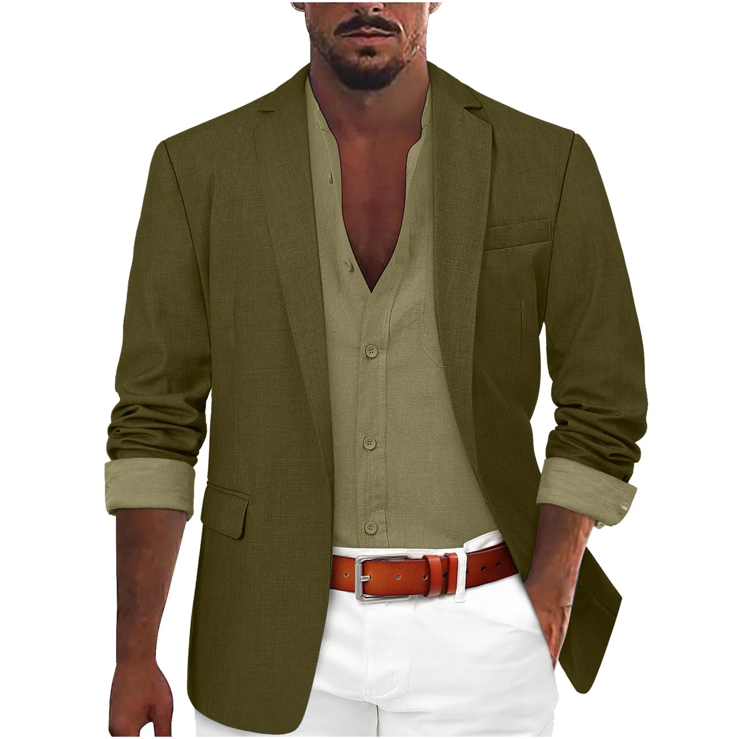 2025 Fashion Men's Clothing Business Casual Blazer Coats Classic Single Button Slim Fit Suit Jackets