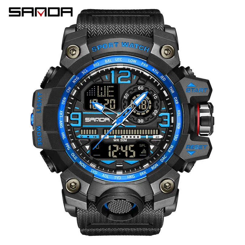 Men's Watches Top Brand Luxury 5ATM Waterproof Sport Military Quartz Watch for Men Clock Relogio Masculino 6024