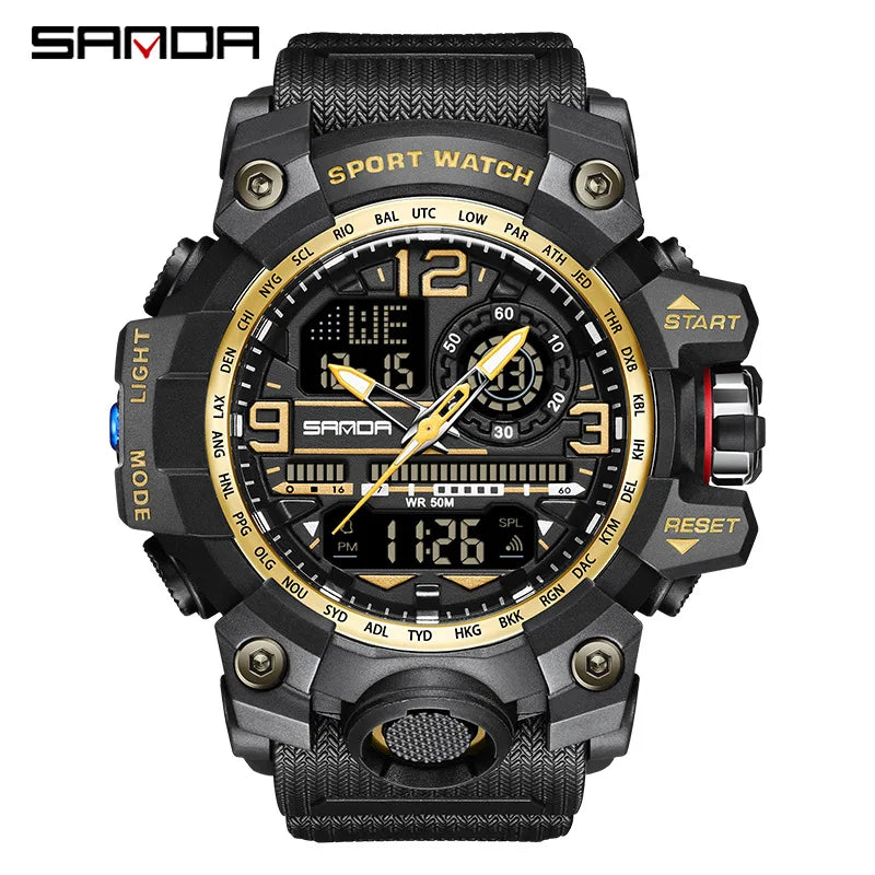 Men's Watches Top Brand Luxury 5ATM Waterproof Sport Military Quartz Watch for Men Clock Relogio Masculino 6024