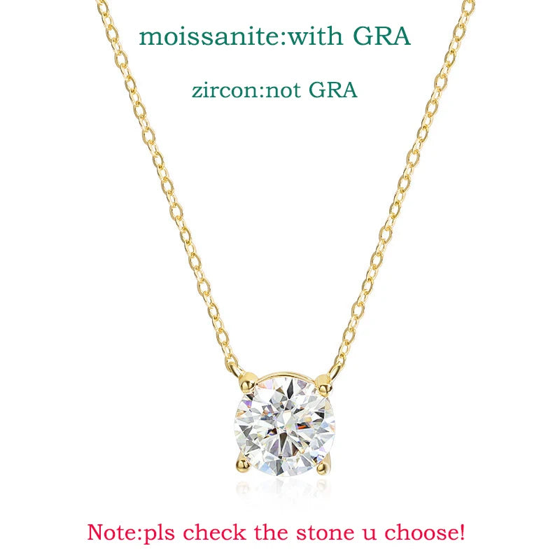 Rose Gold Moissanite Necklace
