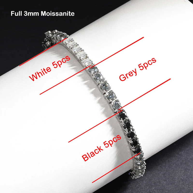 Gradient Moissanite Tennis Bracelet