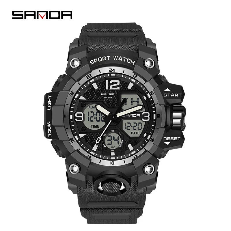 Men's Watches Top Brand Luxury 5ATM Waterproof Sport Military Quartz Watch for Men Clock Relogio Masculino 6024