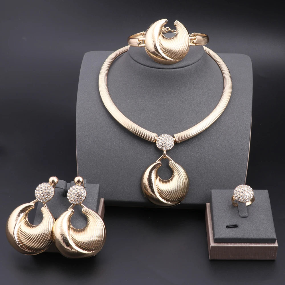 Jewelry Set For Women Silver Plated Luxury Set