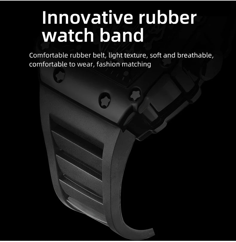 Foreign Trade Watch Large Dial For Men Quartz Waterproof Sport Square Luminous Watch
