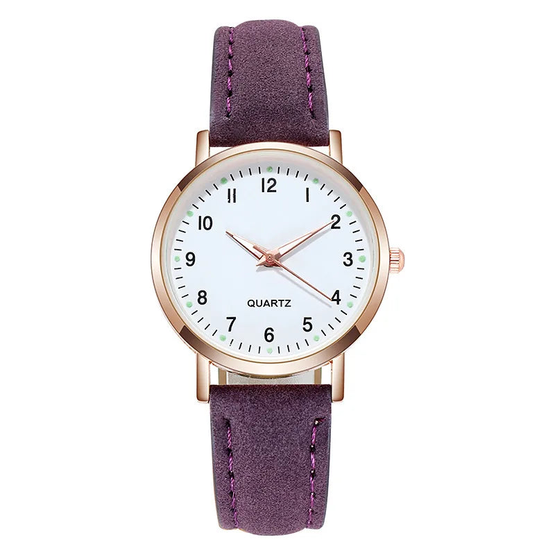 Women Leather Quartz Watches Ladies Luxury Back Light Wristwatch Clock relogio feminino