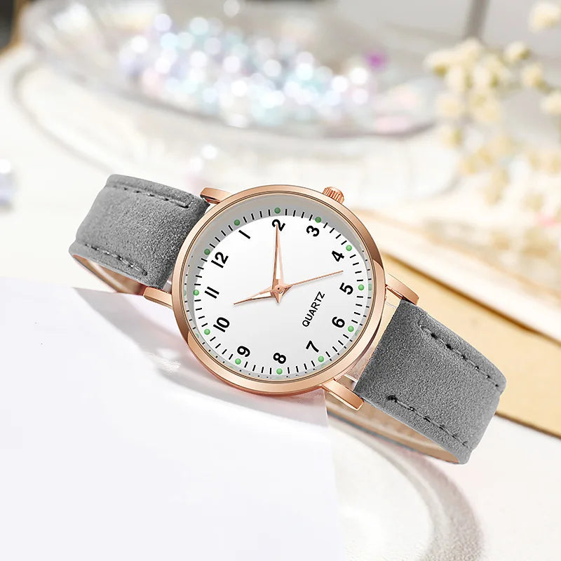 Women Leather Quartz Watches Ladies Luxury Back Light Wristwatch Clock relogio feminino
