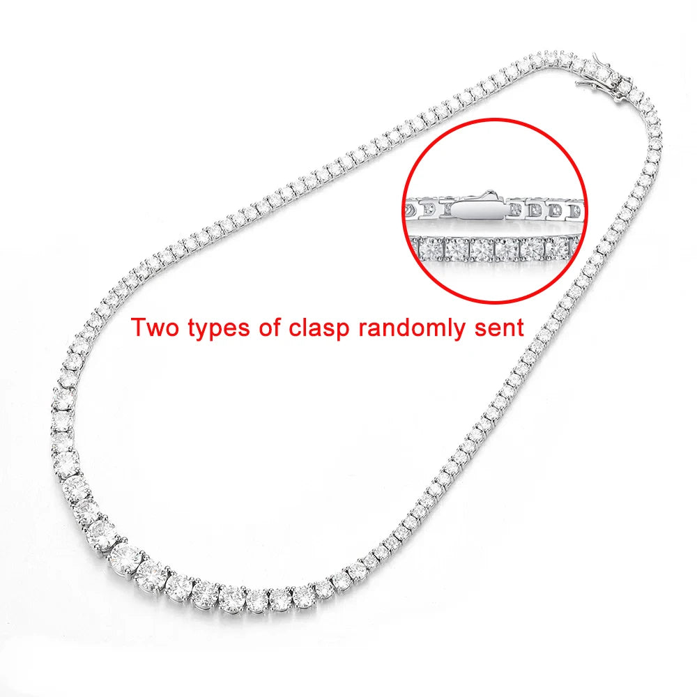 Gradient Moissanite Tennis Necklace