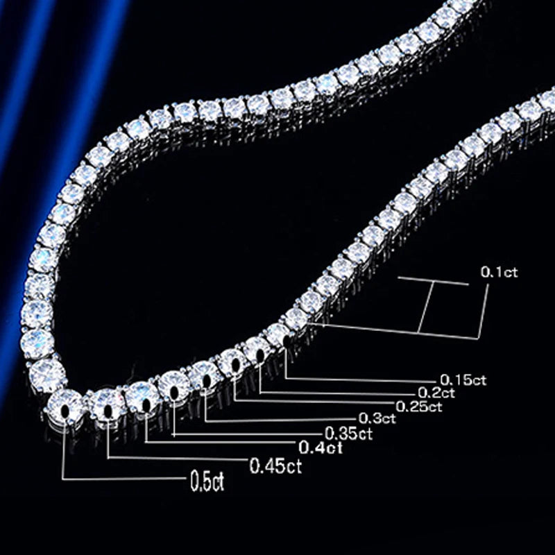 Moissanite Tennis Necklace – Sparkling Luxury by Neetim