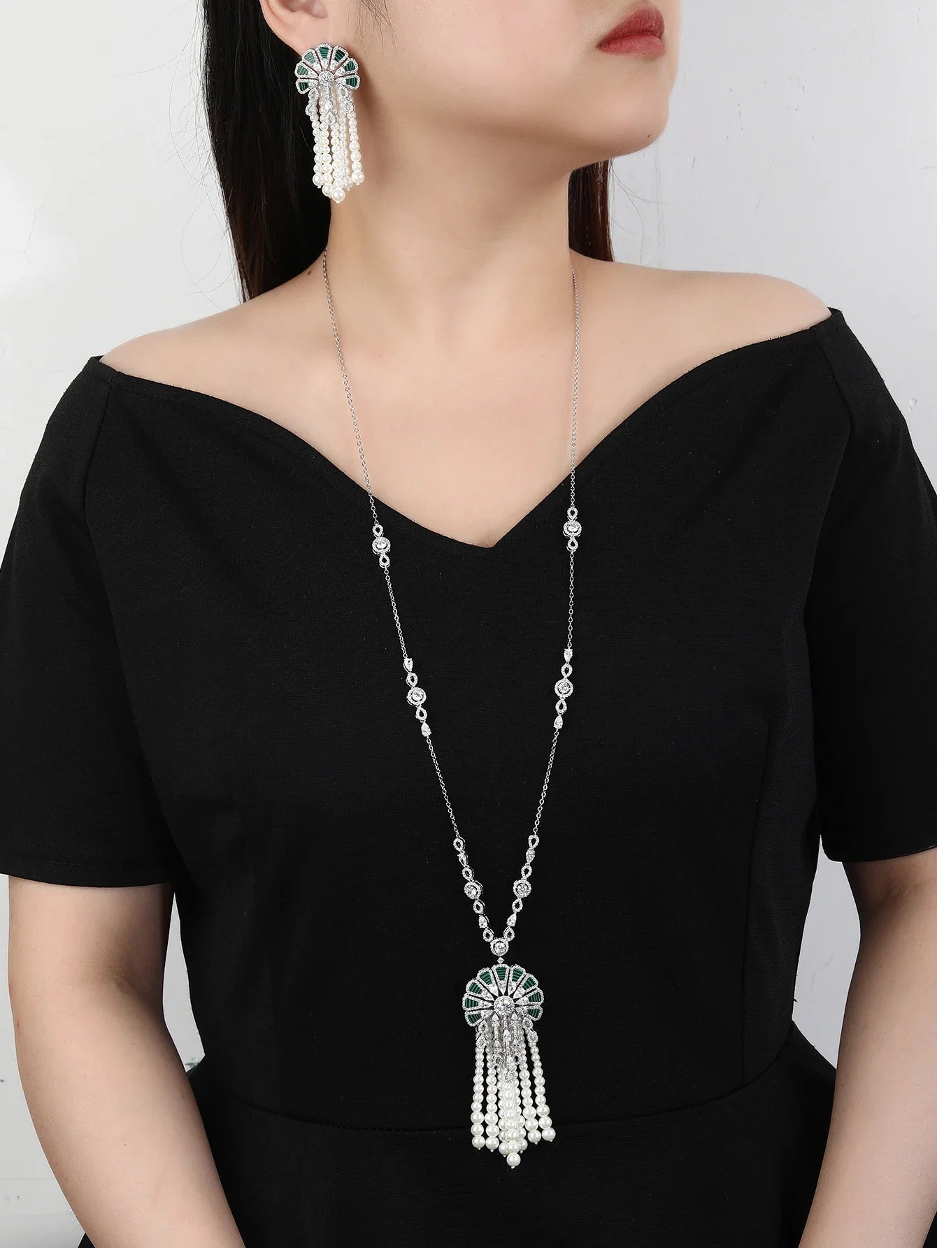 Luxury zircon jewelry full set