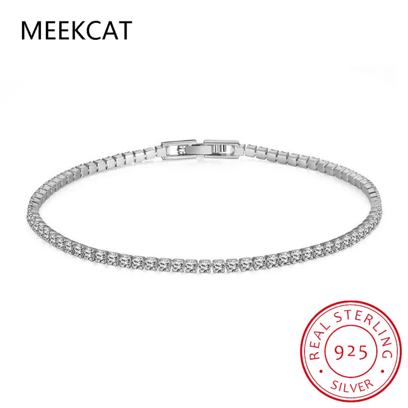 D Color Moissanite Tennis Bracelet – 925 Wedding Luxury