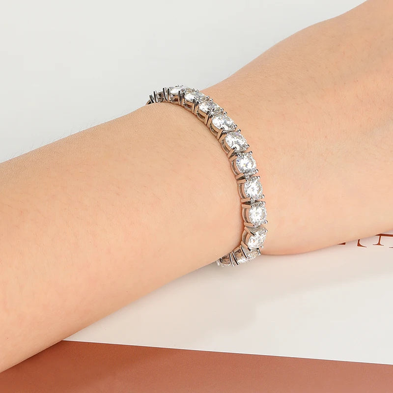 Real Moissanite Tennis Bracelet
