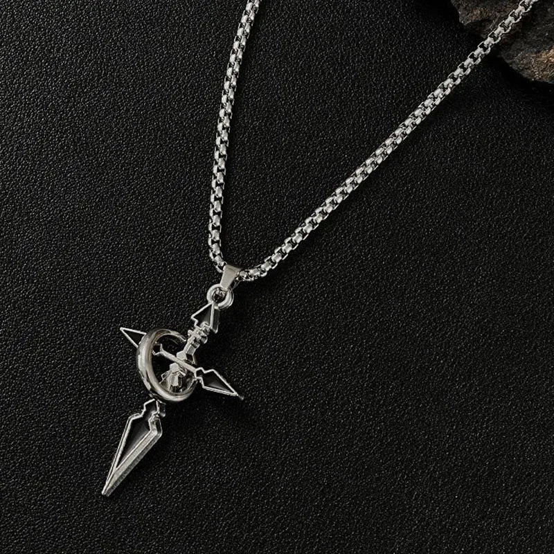 New Personalised Cross Pendant Necklaces Men Anime Around The Trend of Fashion Jumper Chain Party Jewellery Gifts