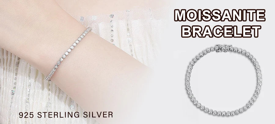 Moissanite Tennis Bracelet Sparkle