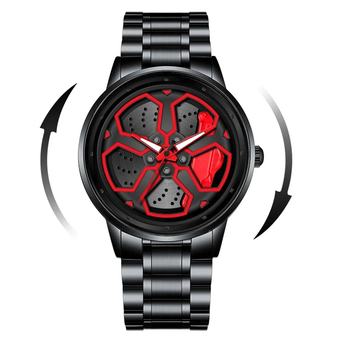 Men Watches Luxury Trend Reloj Hombre Mi Car Watch Men Quartz Movement Black Stainless Steel Strap Watch