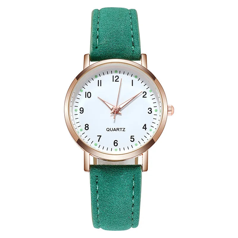 Women Leather Quartz Watches Ladies Luxury Back Light Wristwatch Clock relogio feminino