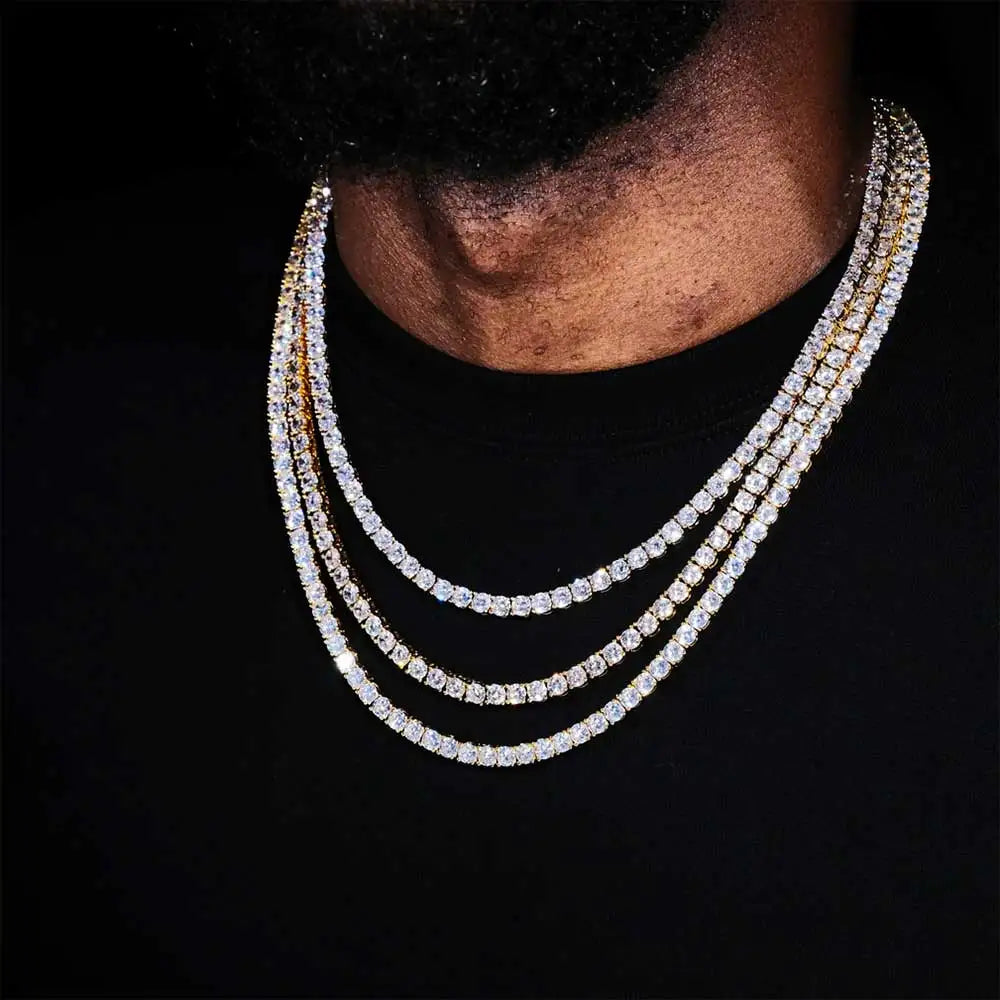 Top 1 Iced Out Tennis Chain – Hip Hop Bling for Women and Men