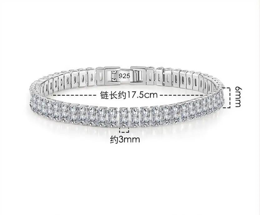 D Color Moissanite Tennis Bracelet – 925 Wedding Luxury