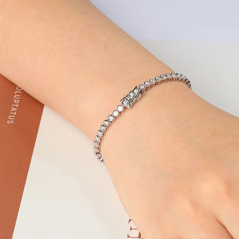 Real Moissanite Tennis Bracelet
