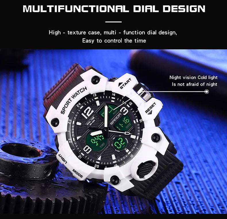 Men's Watches Top Brand Luxury 5ATM Waterproof Sport Military Quartz Watch for Men Clock Relogio Masculino 6024