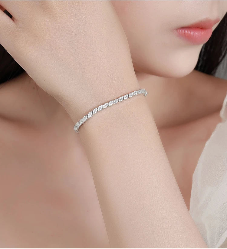 Moissanite Tennis Bracelet Sparkle
