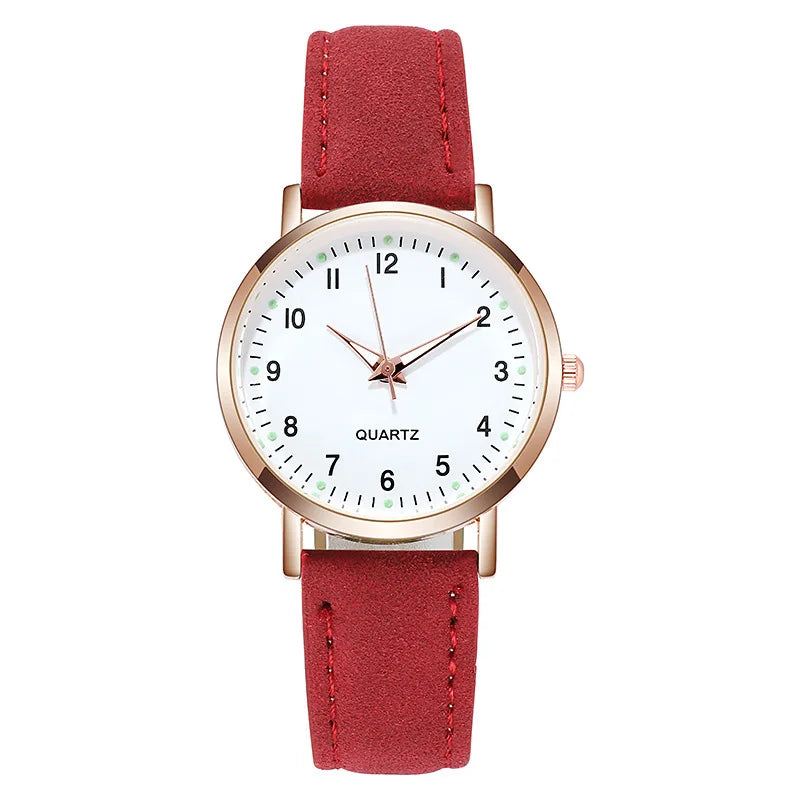 Women Leather Quartz Watches Ladies Luxury Back Light Wristwatch Clock relogio feminino
