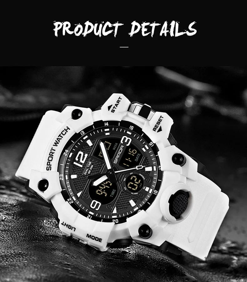 Men's Watches Top Brand Luxury 5ATM Waterproof Sport Military Quartz Watch for Men Clock Relogio Masculino 6024