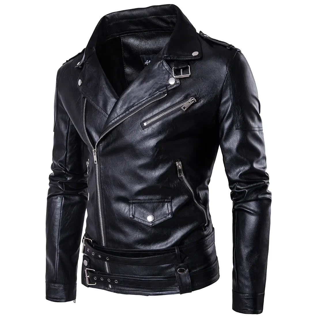 Men Outdoor Sport Leather Jacket Motorcycle Cool Coat Jacket