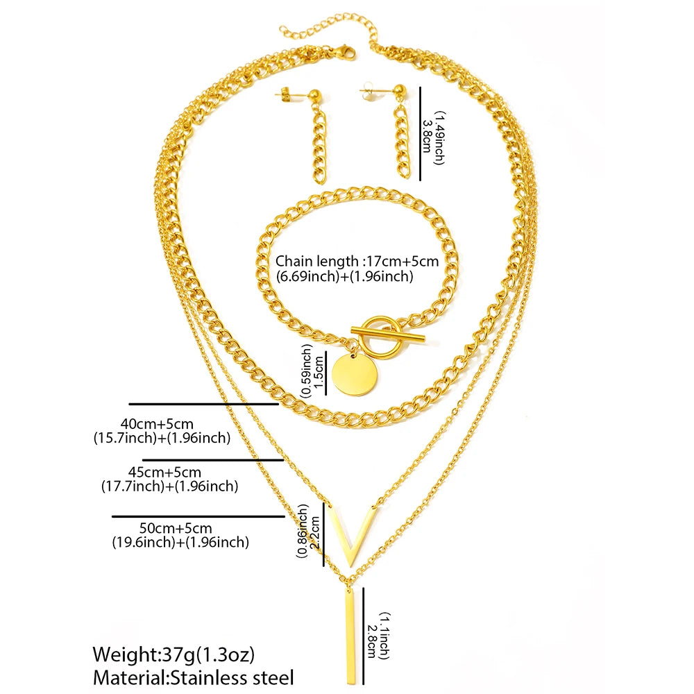Stainless Steel Jewelry Set Fashion