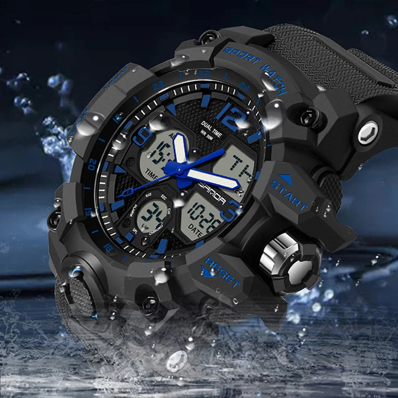 Men's Watches Top Brand Luxury 5ATM Waterproof Sport Military Quartz Watch for Men Clock Relogio Masculino 6024