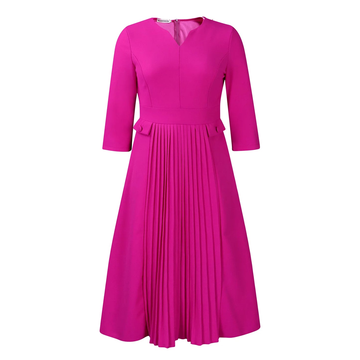 Women's Autumn New Fashion Elegant Pleated African Dress