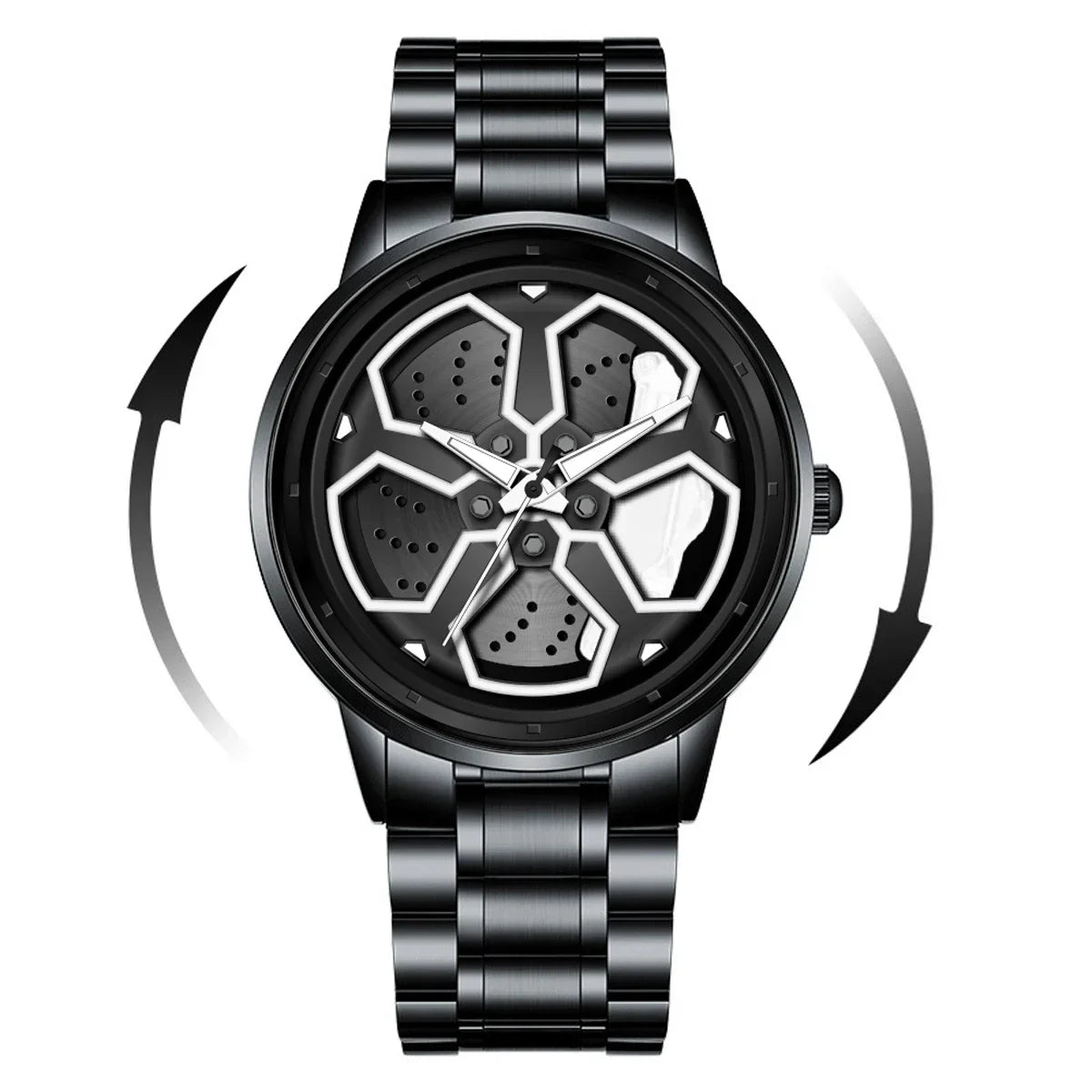 Men Watches Luxury Trend Reloj Hombre Mi Car Watch Men Quartz Movement Black Stainless Steel Strap Watch
