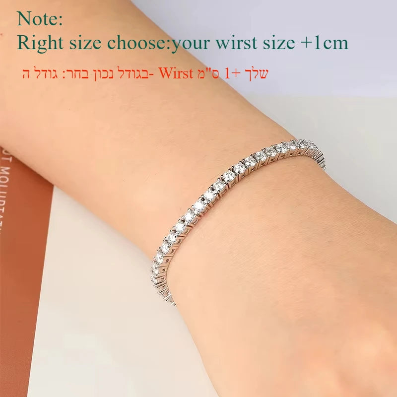 Real Moissanite Tennis Bracelet