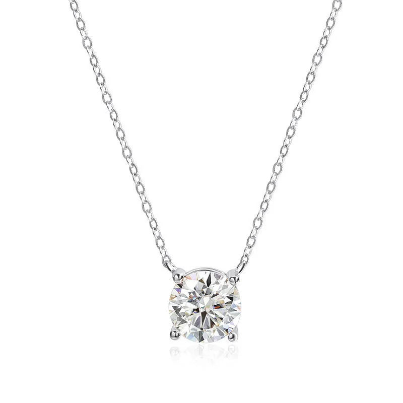 Rose Gold Moissanite Necklace