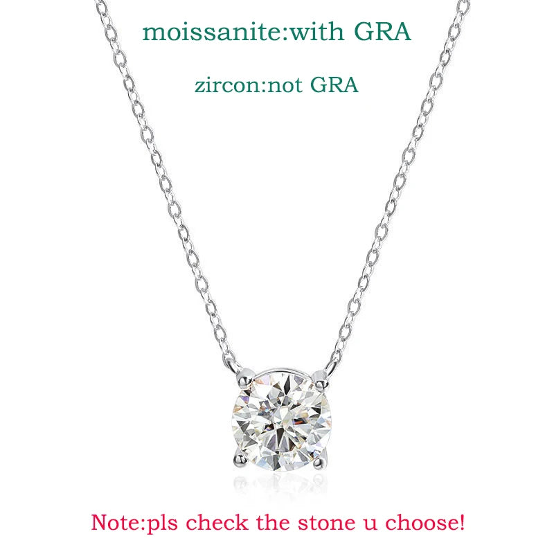 Rose Gold Moissanite Necklace
