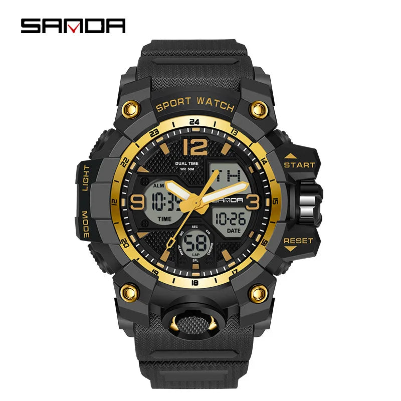 Men's Watches Top Brand Luxury 5ATM Waterproof Sport Military Quartz Watch for Men Clock Relogio Masculino 6024