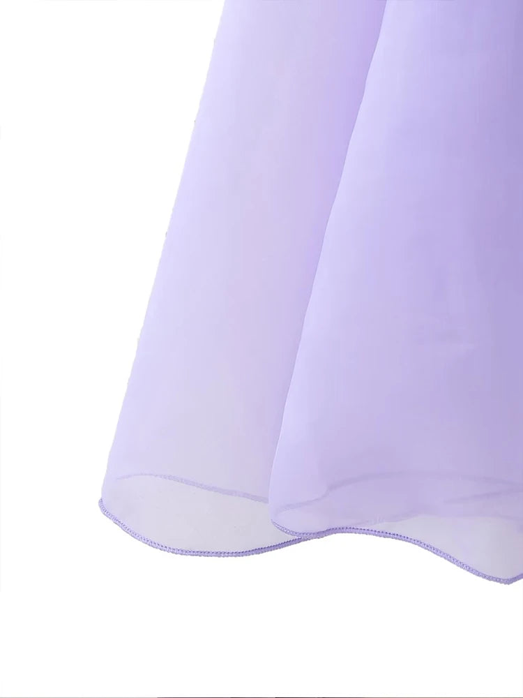 New Women's Clothing European and American Style Fashion Simple Casual Three-Dimensional Flower Layered Decorative Dress