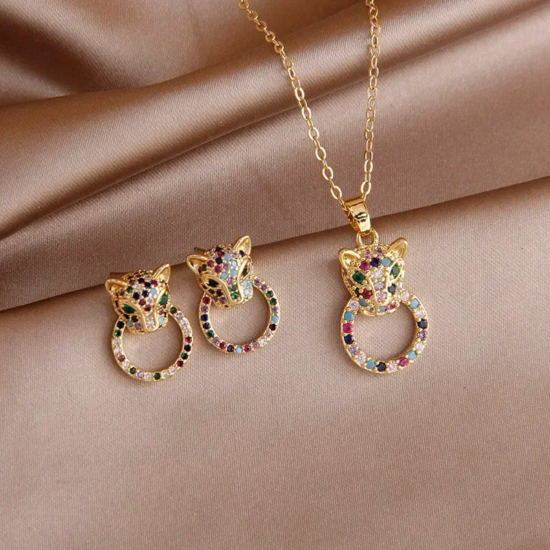 Luxury Leopard Jewelry Set