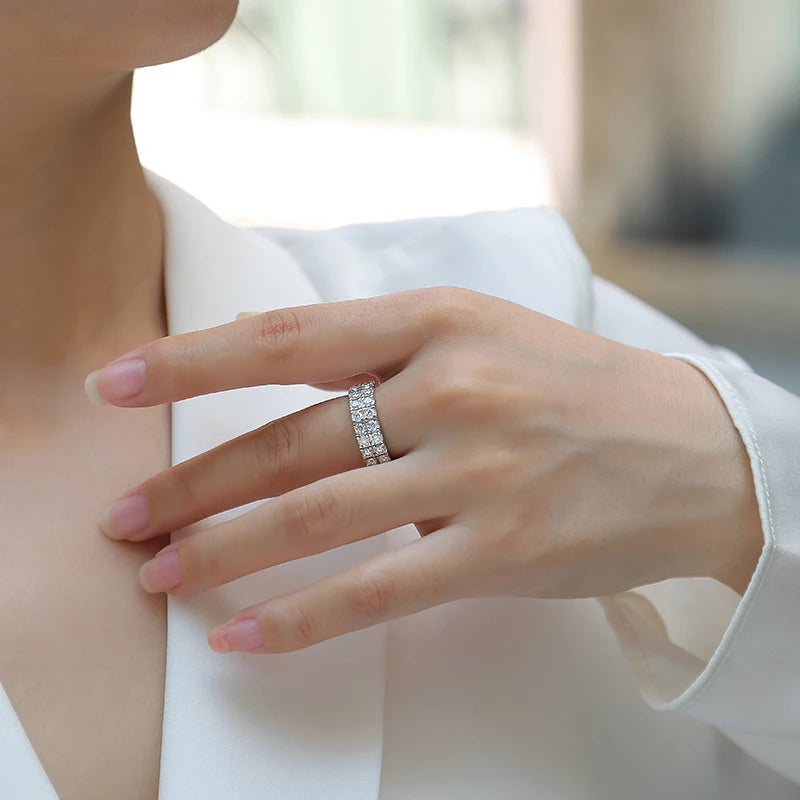 1.4CT Moissanite Engagement Ring – GRA S925 Eternity