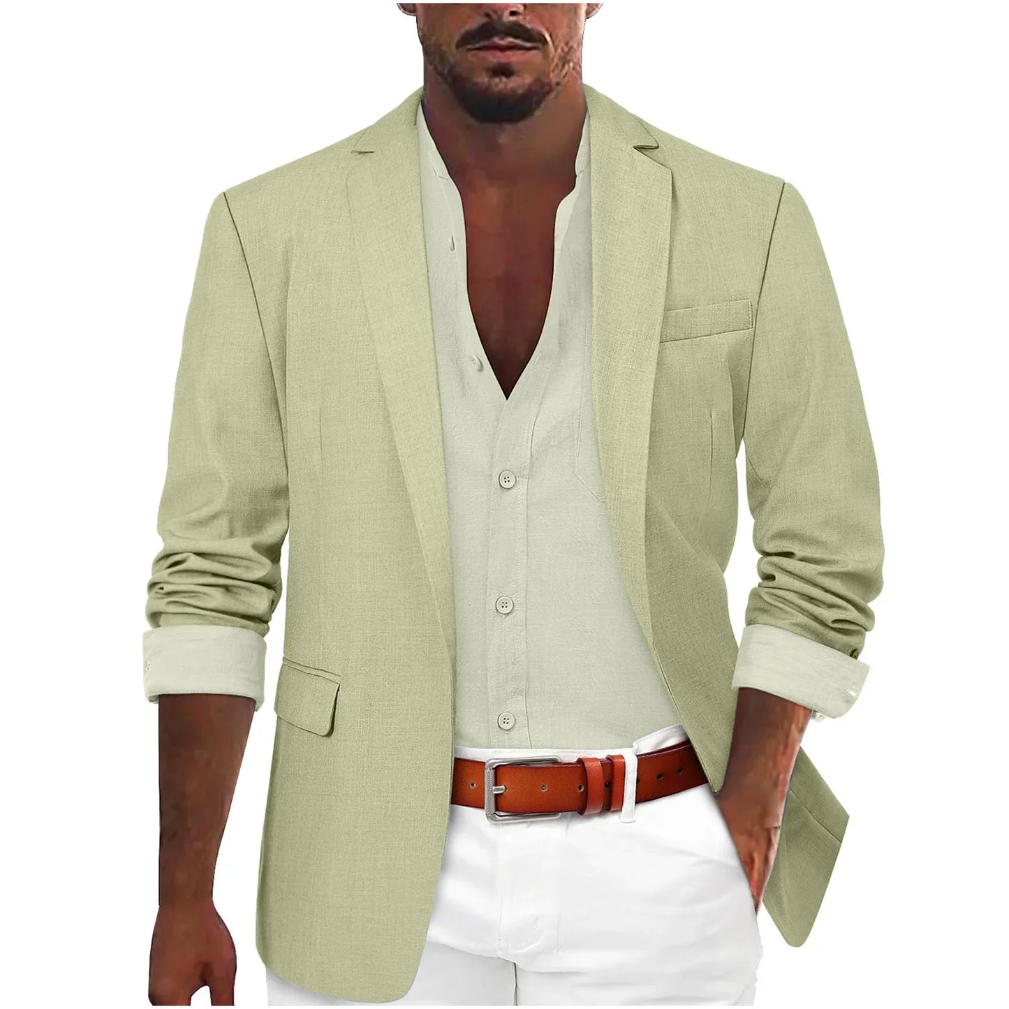 2025 Fashion Men's Clothing Business Casual Blazer Coats Classic Single Button Slim Fit Suit Jackets