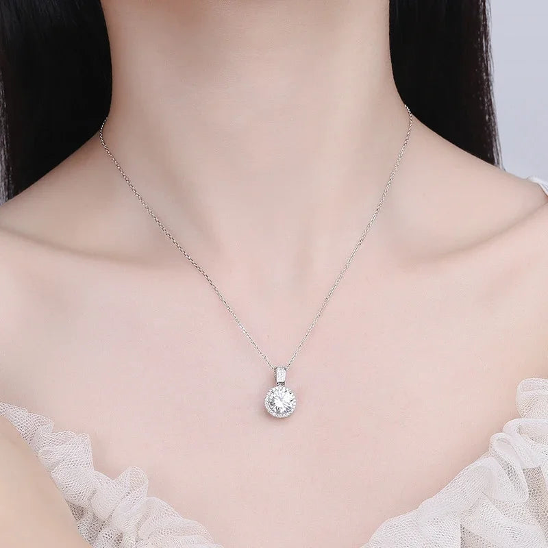 2-Carat Moissanite Necklace – 1 Dazzling Wedding-Ready Pendant