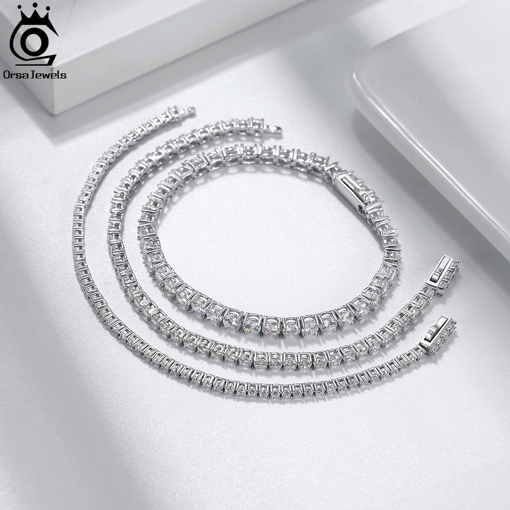 Sterling Silver Tennis Bracelet