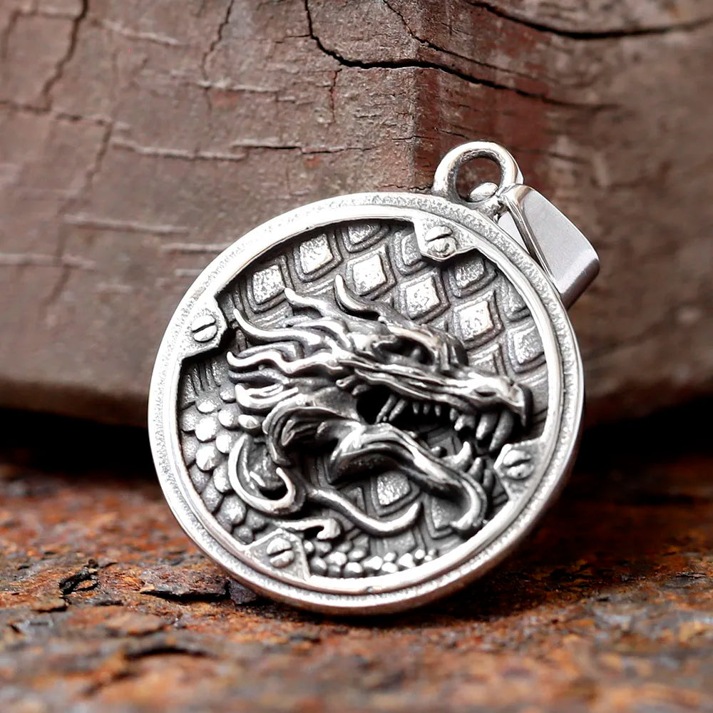 Titanium Steel Celtic Cross Necklace Pendant Vintage Chain for Men