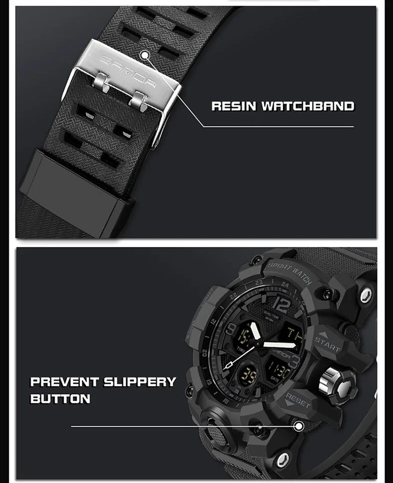 Men's Watches Top Brand Luxury 5ATM Waterproof Sport Military Quartz Watch for Men Clock Relogio Masculino 6024