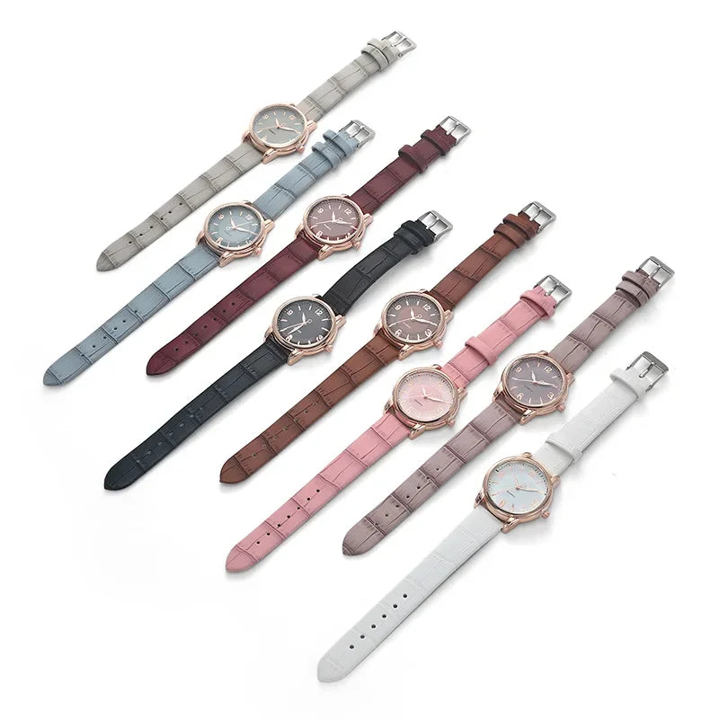 Brand Luxury Fashion Ladies Watch Reloj Mujer Leather Watch Women Female Quartz Wristwatches Montre Femme