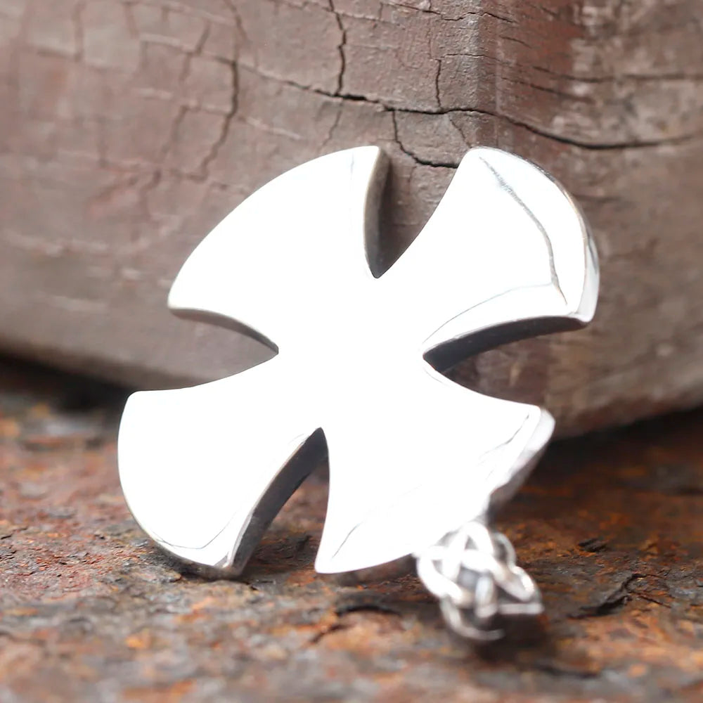 Titanium Steel Celtic Cross Necklace Pendant Vintage Chain for Men