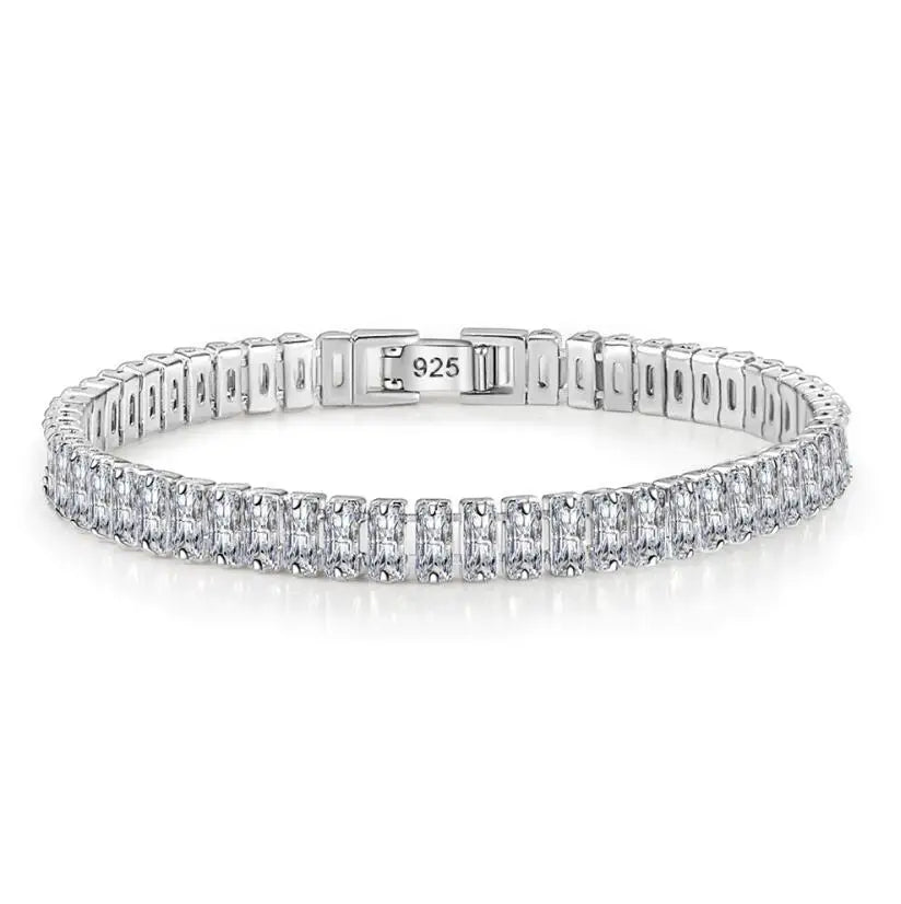 D Color Moissanite Tennis Bracelet – 925 Wedding Luxury