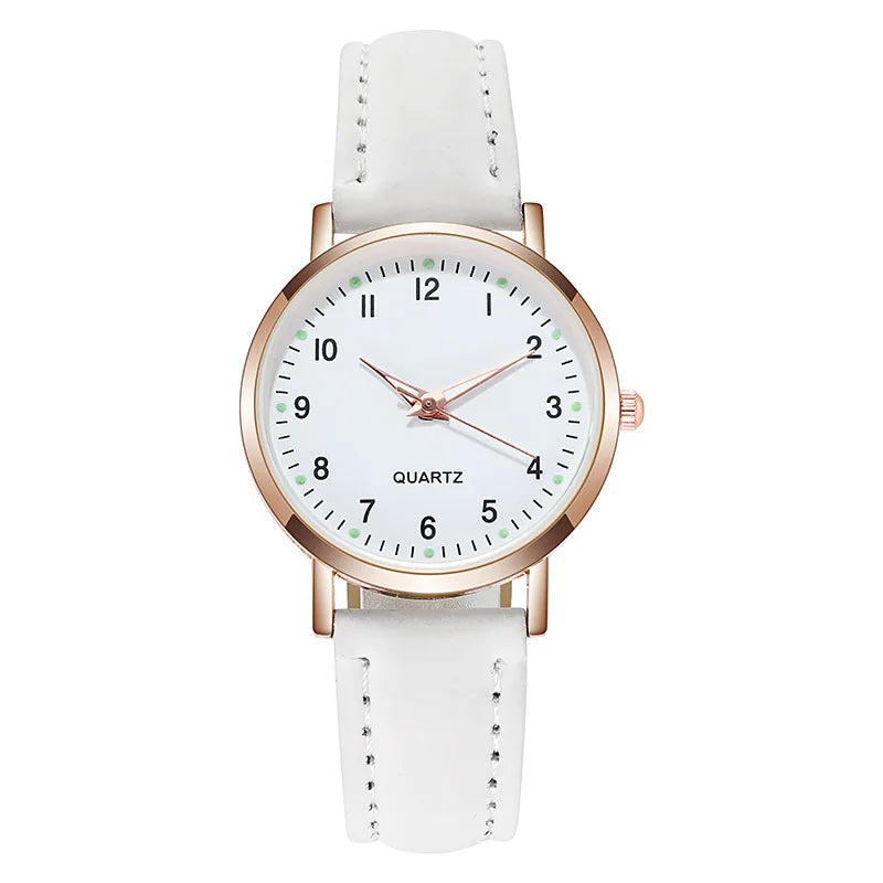 Women Leather Quartz Watches Ladies Luxury Back Light Wristwatch Clock relogio feminino