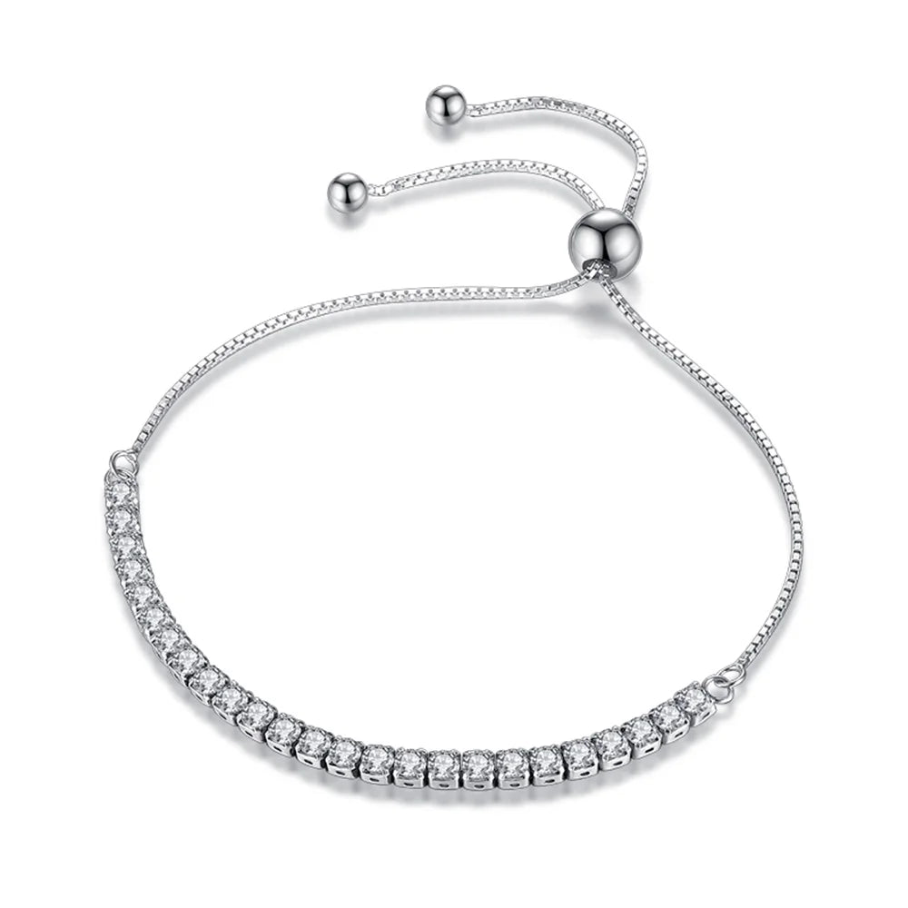 D Color Moissanite Tennis Bracelet – 925 Wedding Luxury