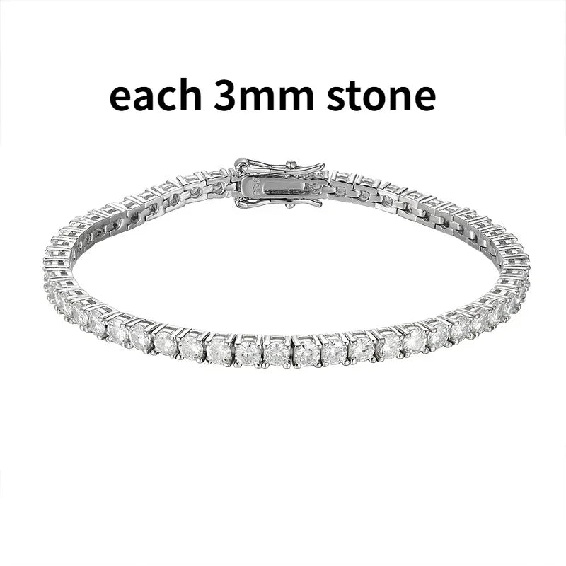 Real Moissanite Tennis Bracelet
