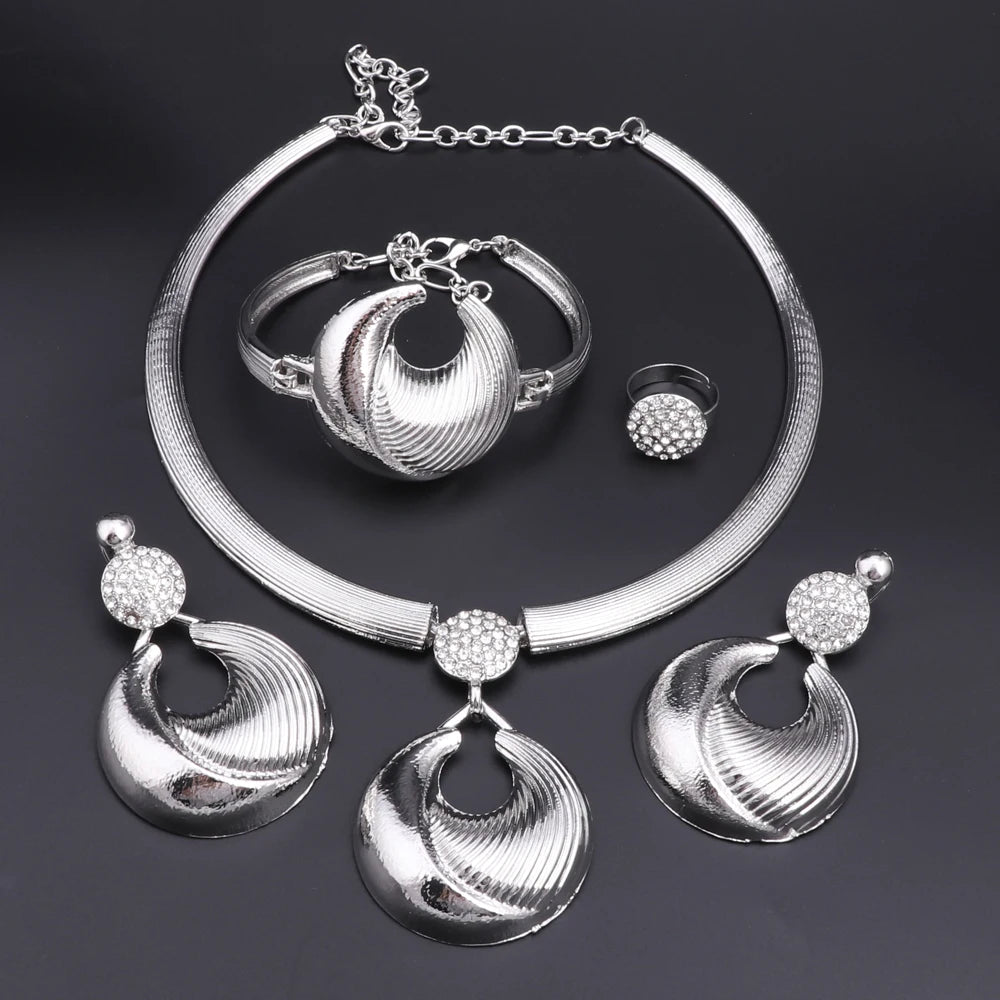 Jewelry Set For Women Silver Plated Luxury Set